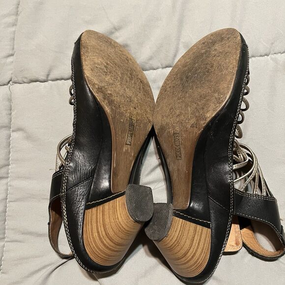 PIKOLINOS Womens Java W5A-0728C1 Black Gold Sandal Shoes Size 41 10 Gladiator - Picture 7 of 10